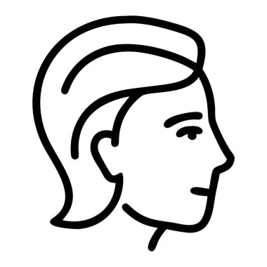 Tek Hat Yüzlü Minimum Vektör Çizgisi Sanat Siyah ve Beyaz