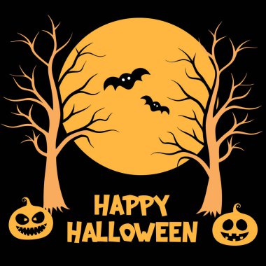 Cadılar Bayramı 'nı neşeli yarasaların, çıplak ağaçların, sırıtan balkabaklarının ve parlayan bir dolunayın yer aldığı büyüleyici ürkütücü bir sahneyle kutlayalım..