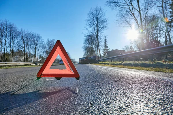 Octubre 2020 Ikskile Letonia Coche Tras Accidente Una Carretera Debido —  Fotos de Stock