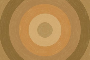 Dokulu Fırça darbesi efektiyle Dünya Tonlarında Minimalist Konsantrik Çemberler