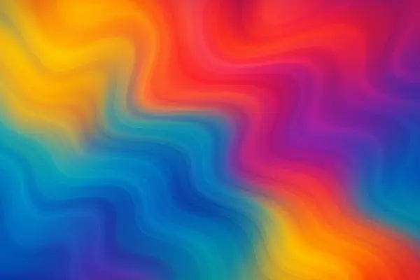 Renkli Dalgalı Gradyan Soyut Akışkan Akış Tasarımı Gökkuşağı Renkleri