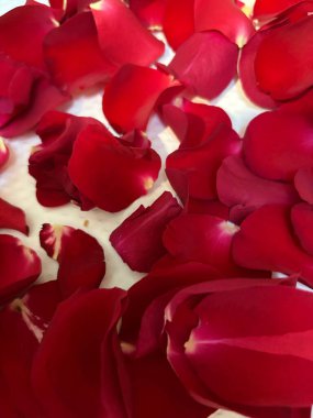 Gül yaprakları, çiçek yaprakları ve yapraklar