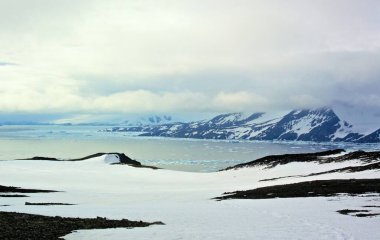 Güzel kış dağ manzarası