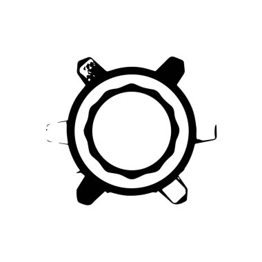 Bir makinenin mekanik bileşeni olan beyaz arkaplanda izole edilmiş vites