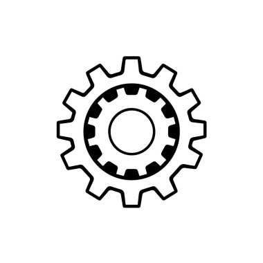 Teçhizat beyaz arkaplanda izole edilmiş, mekanik bir bileşen çizimi