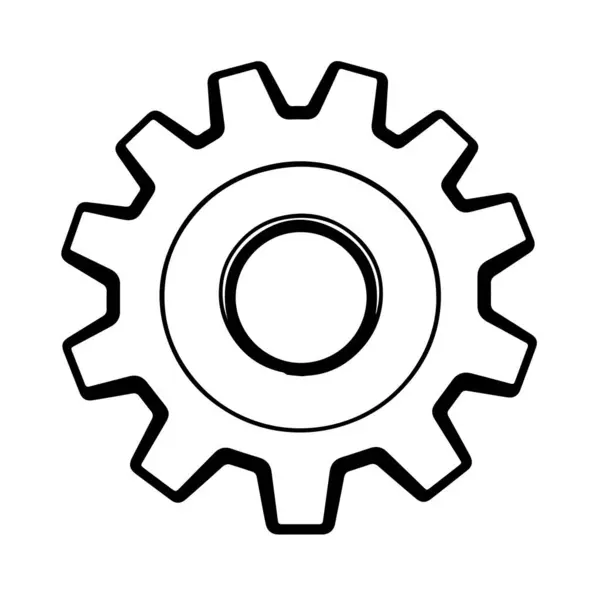 Teçhizat beyaz arkaplanda izole edilmiş, mekanik bir bileşen çizimi