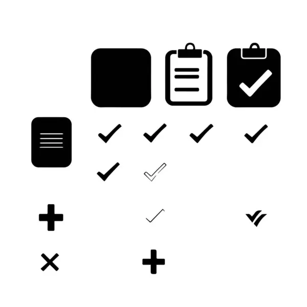 Beyaz arkaplanda izole edilmiş pano simgeleri