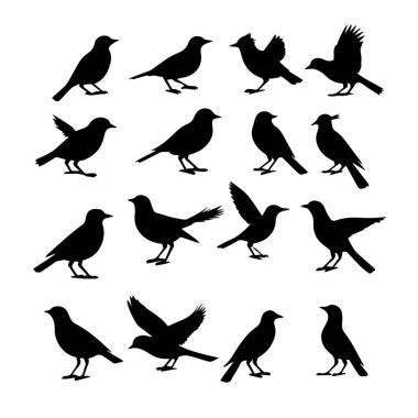 Dala tünemiş yapraklı kuş silueti