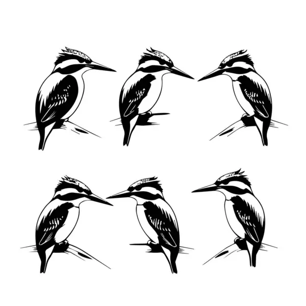 Kutsal bir kraliyet balıkçısının altı siyah beyaz çizimi