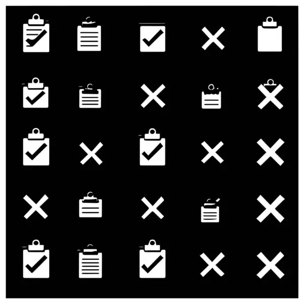 Kontrol listesi simgeleri işaretli pano belgesini ayarlayın