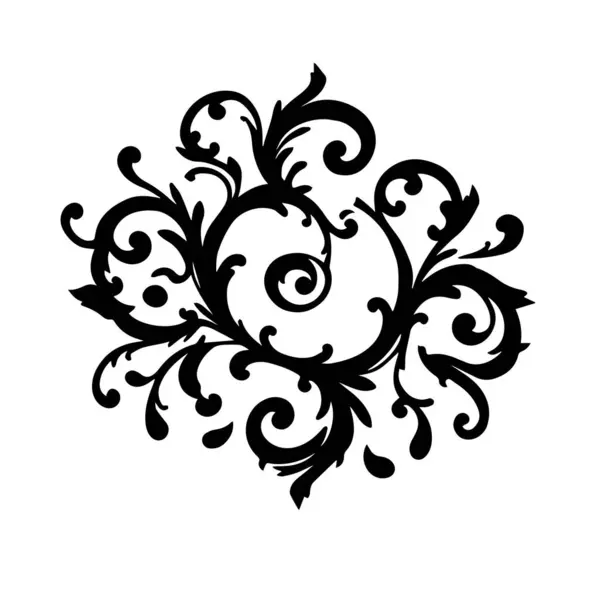 Zarif siyah-beyaz çiçekli kumaş tasarım elementi