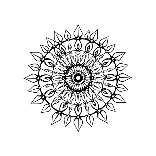 Zarif siyah-beyaz çiçekli kumaş tasarım elementi