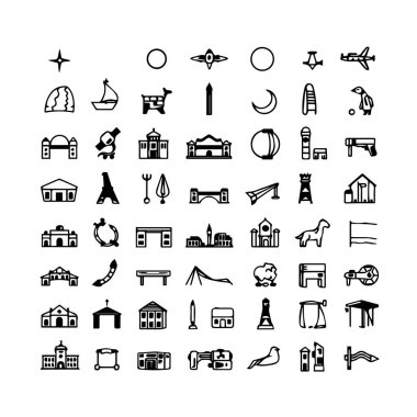 Haritalar ve navigasyon uygulamaları için konum noktası simgeleri koleksiyonu