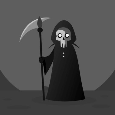 Tırpanlı Azrail ve Kafatası Ölüm İskeleti