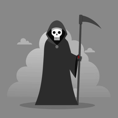 Tırpanlı Azrail ve Kafatası Ölüm İskeleti