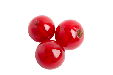 Üç kırmızı frenk üzümü, şeffaf arkaplanda izole edilmiş, PNG