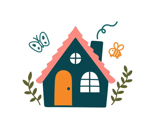 Basit ve renkli bir şekilde çizilmiş şirin ev ve binalar koleksiyonu. Kitaplar, eğitim malzemeleri, kartlar, posterler, gönderiler, simgeler ve semboller için ideal.