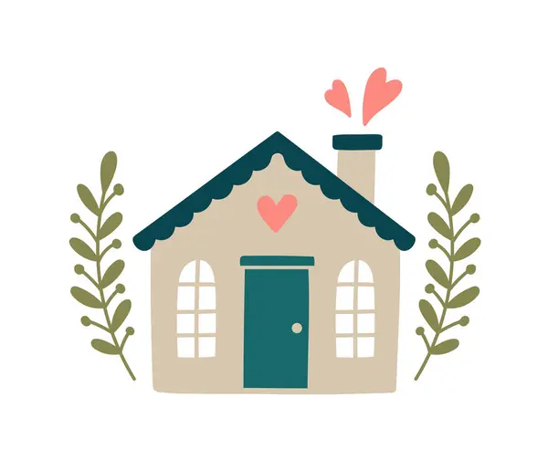 İskandinav ve çocuksu tarzda eğlenceli binalar inşa edilmiş bir vektör. Çocuk kitapları, eğitim malzemeleri, posterler, kartlar ve mevsimlik tasarımlar için. Yaratıcı projeler için tamamen düzenlenebilir.