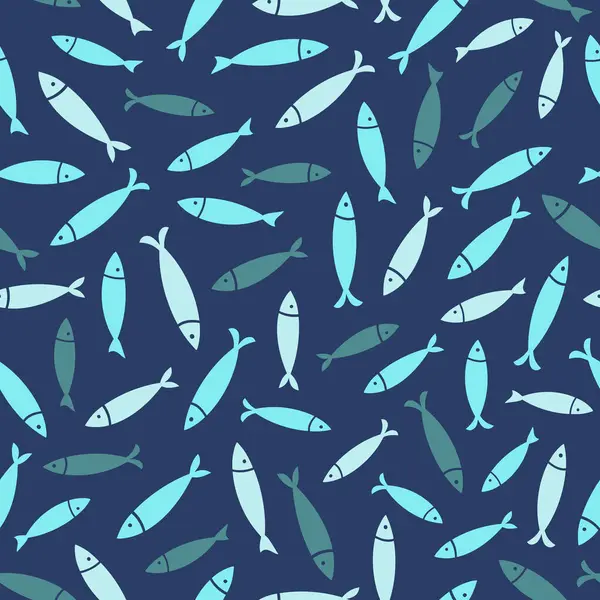 Garip ve modaya uygun tropikal balıklarla kusursuz vektör deseni. Tekstil, çocuk kıyafetleri ve plaj dekoru için mükemmel. Menüler, baskı, dekor, dekorasyon..