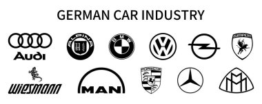 Alman Otomobil Endüstrisi Logoları - Sadece Editör Kullanımı