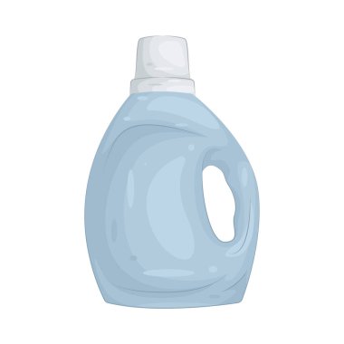 Beyaz şişe kapaklı deterjan şişesi.