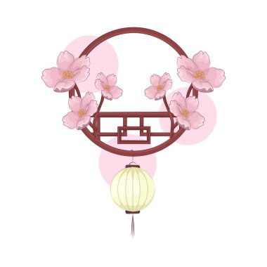 Pembe yapraklarıyla güzel kiraz çiçekleri, bu çiçekler göz kamaştırıcı ve huzurlu bir atmosfer yaratıyor. Tam çiçek açtığında, çevreyi fenerler süslüyor..