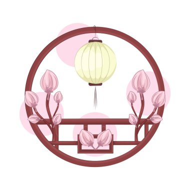 Pembe yapraklarıyla güzel kiraz çiçekleri, bu çiçekler göz kamaştırıcı ve huzurlu bir atmosfer yaratıyor. Tam çiçek açtığında, çevreyi fenerler süslüyor..