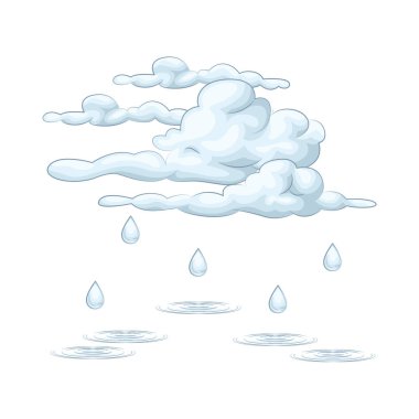 Beyaz yağmur bulutları gökyüzünde yavaşça toplanarak hafif yağmurun yaklaştığını gösteriyor. Kara fırtına bulutlarından daha yumuşak görünseler de hafif yağmur gibi yağan nemi taşırlar..