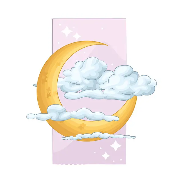 Yumuşak beyaz bulutlar gece gökyüzünde huzur içinde süzülüp parlayan hilal şeklindeki ayı nazikçe kuşatırlar. Uyduların hassas kıvrımları gümüş bir ışıkla parlar, geçen bulutların üzerinde hafif bir parıltı bırakır.. 