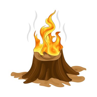 Alevli bir kamp ateşi, parlak bir ışık. Ateş çatırdadı ve kükredi, turuncu ve sarı alevler yukarı doğru dans ediyordu. Tahta şiddetle yanarken havaya kıvılcımlar saçılıyor..