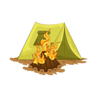 Çadırın yanında parlayan bir kamp ateşi vardı. Ateş çatırdadı ve kükredi, turuncu ve sarı alevler yukarı doğru dans ediyordu. Tahta şiddetle yanarken havaya kıvılcımlar saçılıyor..