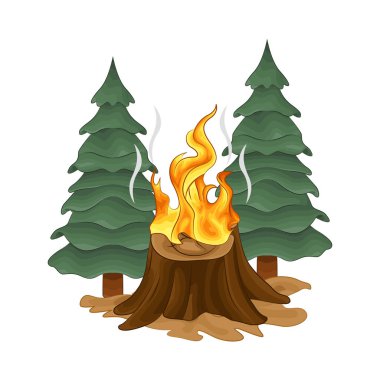 Alevli bir kamp ateşi, parlak bir ışık. Ateş çatırdadı ve kükredi, turuncu ve sarı alevler yukarı doğru dans ediyordu. Tahta şiddetle yanarken havaya kıvılcımlar saçılıyor..