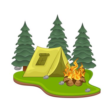 Çadırın yanında parlayan bir kamp ateşi vardı. Ateş çatırdadı ve kükredi, turuncu ve sarı alevler yukarı doğru dans ediyordu. Tahta şiddetle yanarken havaya kıvılcımlar saçılıyor..