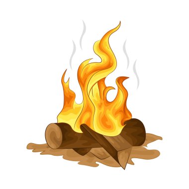 Alevli bir kamp ateşi, parlak bir ışık. Ateş çatırdadı ve kükredi, turuncu ve sarı alevler yukarı doğru dans ediyordu. Tahta şiddetle yanarken havaya kıvılcımlar saçılıyor..