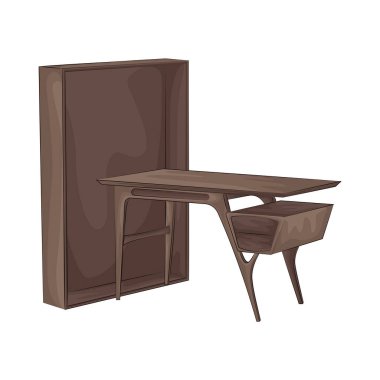 Bu minimalist masa, işlevselliği estetik basitlikle birleştiren parlak ve modern bir tasarıma sahip..