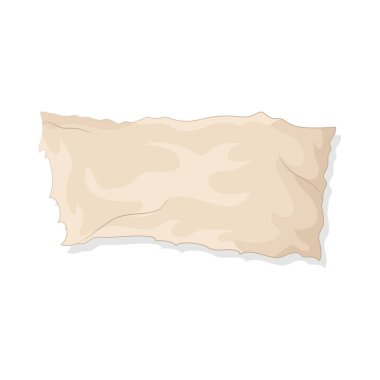 Bu yırtık kağıt pürüzsüz bir yüzeye sahip liften yapılmıştır. Bu kağıt eskimiş ve kahverengimsi görünüyor..