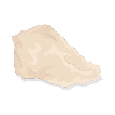 Bu yırtık kağıt pürüzsüz bir yüzeye sahip liften yapılmıştır. Bu kağıt eskimiş ve kahverengimsi görünüyor..