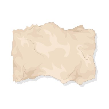 Bu yırtık kağıt pürüzsüz bir yüzeye sahip liften yapılmıştır. Bu kağıt eskimiş ve kahverengimsi görünüyor..