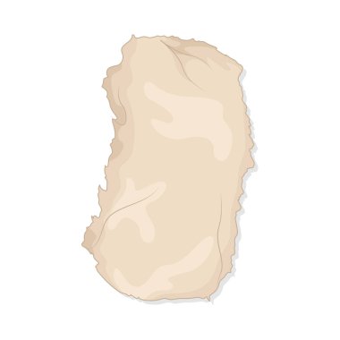 Bu yırtık kağıt pürüzsüz bir yüzeye sahip liften yapılmıştır. Bu kağıt eskimiş ve kahverengimsi görünüyor..