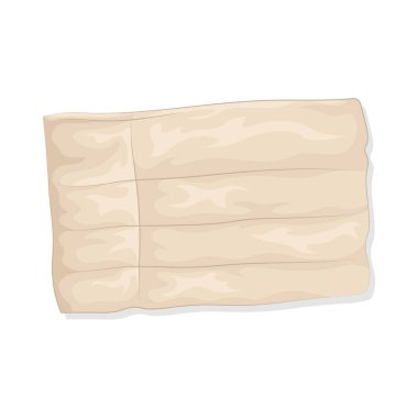 Bu yırtık kağıt pürüzsüz bir yüzeye sahip liften yapılmıştır. Bu kağıt eskimiş ve kahverengimsi görünüyor..