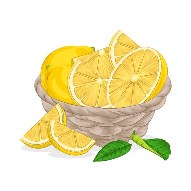 Limon dilimleri taze, ekşi bir tat ile sarı renktedir. Pürüzsüz, parlak derileri parlak sarı bir tonla parlıyor. Olgunluklarını ve tazeliklerini gösteriyor..