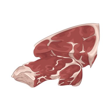 Nemli dokusu ve temiz görünüşüyle taze et. Bu taze et kırmızı renkte..