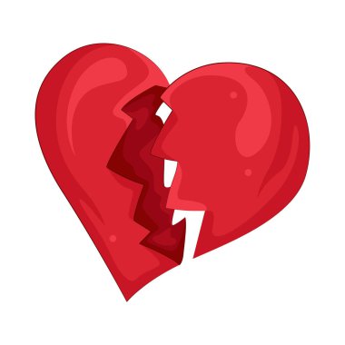 Çatlağın kenarlarında kırık bir kalp, derin acıyı sembolize eder ve içindeki üzüntüyü yansıtır..