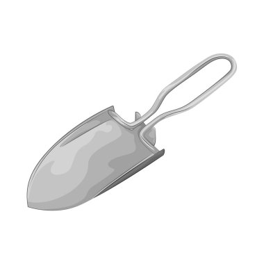 Kazmak ve toprak taşımak için tasarlanmış çok yönlü bir bahçe küreği. Sapında sağlam metal bir bıçak var..