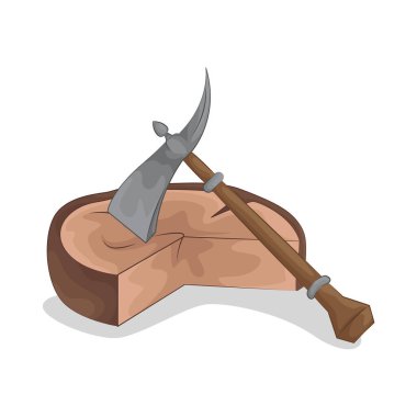 Keskin bir baltayla odun keserken, keskin bıçak tahtaları tam olarak keser, tahtayı hassasiyetle ve kolaylıkla keser..