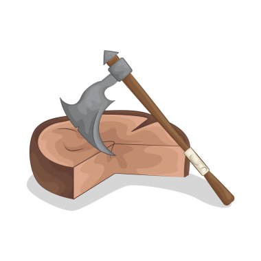 Keskin bir baltayla odun keserken, keskin bıçak tahtaları tam olarak keser, tahtayı hassasiyetle ve kolaylıkla keser..