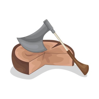 Keskin bir baltayla odun keserken, keskin bıçak tahtaları tam olarak keser, tahtayı hassasiyetle ve kolaylıkla keser..