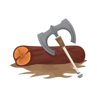 Keskin bir baltayla odun keserken, keskin bıçak tahtaları tam olarak keser, tahtayı hassasiyetle ve kolaylıkla keser..