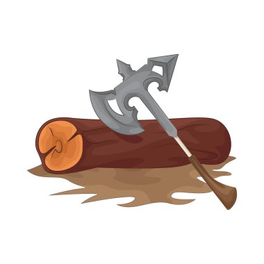 Keskin bir baltayla odun keserken, keskin bıçak tahtaları tam olarak keser, tahtayı hassasiyetle ve kolaylıkla keser..