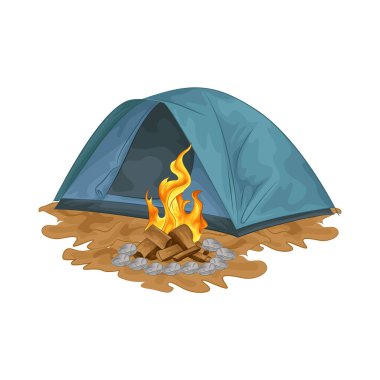 Çadırın yanında parlayan bir kamp ateşi vardı. Ateş çatırdadı ve kükredi, turuncu ve sarı alevler yukarı doğru dans ediyordu. Tahta şiddetle yanarken havaya kıvılcımlar saçılıyor..